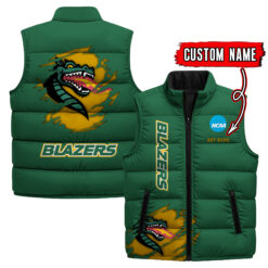 UAB Blazers - Custom Name Unisex Sleeveless Puffer Jacket FT91825