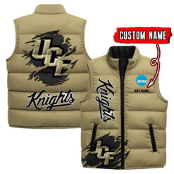 UCF Knights - Custom Name Unisex Sleeveless Puffer Jacket FT91825