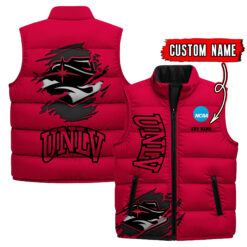 UNLV Rebels - Custom Name Unisex Sleeveless Puffer Jacket FT91825