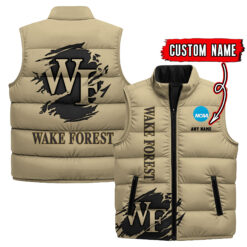 Wake Forest Demon - Custom Name Unisex Sleeveless Puffer Jacket FT91825