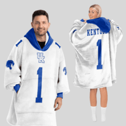 Kentucky Wildcats - Football Unisex Blanket Hoodie Custom Name And Number