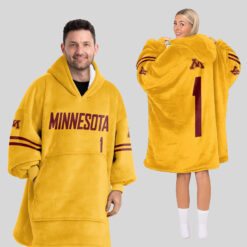 Minnesota Golden Gophers - Football Unisex Blanket Hoodie Custom Name And Number