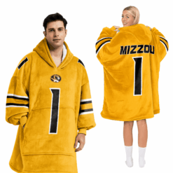 Missouri Tigers - Football Unisex Blanket Hoodie Custom Name And Number