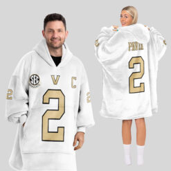 Vanderbilt Commodores - Football Unisex Blanket Hoodie Custom Name And Number