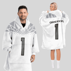 Oregon Ducks - Football Unisex Blanket Hoodie Custom Name And Number