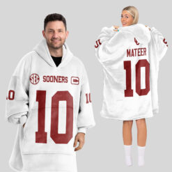 Oklahoma Sooners - Football Unisex Blanket Hoodie Custom Name And Number