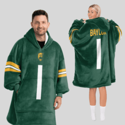 Baylor Bears - Football Unisex Blanket Hoodie Custom Name And Number