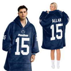 Penn State Nittany Lions - Football Unisex Blanket Hoodie Custom Name And Number