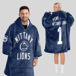 Penn State Nittany Lions - Football Unisex Blanket Hoodie Custom Name And Number
