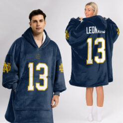 Notre Dame Fighting Irish - New Unisex Hoodie Blanket, Custom Name & Number