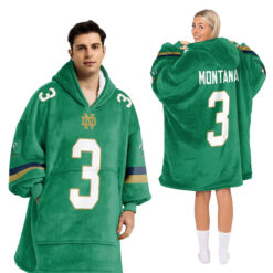 Notre Dame Fighting Irish - Football Unisex Hoodie Blanket Custom Name And Number
