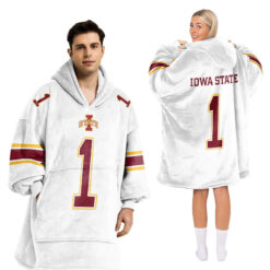 lowa State Cyclones - Football Unisex Blanket Hoodie Custom Name And Number