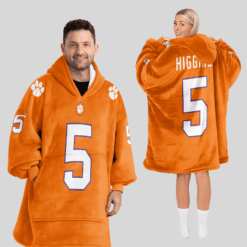 Clemson Tigers - Football Unisex Blanket Hoodie Custom Name And Number