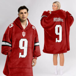 Indiana Hoosiers - Football Unisex Blanket Hoodie Custom Name And Number