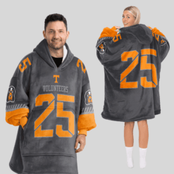 Tennessee Volunteers - Football Unisex Blanket Hoodie Custom Name And Number