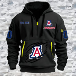 Arizona Wildcats - Custom Name and Number Quarter Zip Hoodie