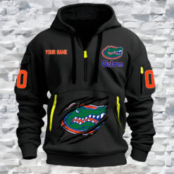 Florida Gators - Custom Name and Number Quarter Zip Hoodie