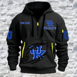 Kentucky Wildcats - Custom Name and Number Quarter Zip Hoodie