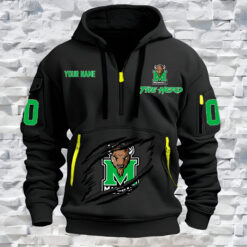 Marshall Thundering Herd - Custom Name and Number Quarter Zip Hoodie