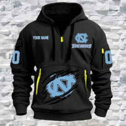 North Carolina Tar Heels - Custom Name and Number Quarter Zip Hoodie