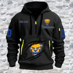 Pittsburgh Panthers - Custom Name and Number Quarter Zip Hoodie
