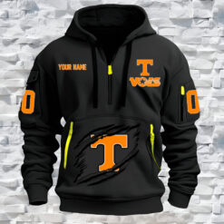 Tennessee Volunteers - Custom Name and Number Quarter Zip Hoodie
