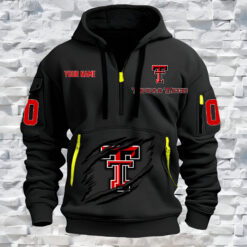 Texas Tech Red Raiders - Custom Name and Number Quarter Zip Hoodie