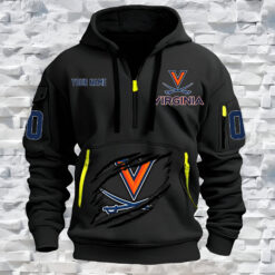 Virginia Cavaliers - Custom Name and Number Quarter Zip Hoodie