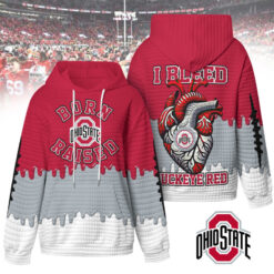 Ohio State Buckeyes - Unisex Born and Raised Waffle Hoodie
