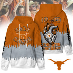 Texas Longhorns - Unisex Born and Raised Waffle Hoodie
