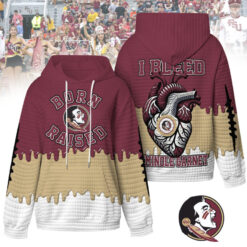 Florida State Seminoles - Unisex Born and Raised Waffle Hoodie