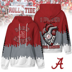 Alabama Crimson Tide - Unisex Born and Raised Waffle Hoodie