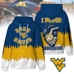 West Virginia Mountaineers - Unisex Born and Raised Waffle Hoodie