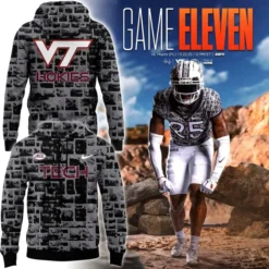 Virginia Tech Hokies - Special 2025 Hokie Stone Football Hoodie