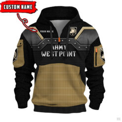 Army Black Knights - 3D Quarter Zip Hoodie For Fans