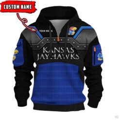 Kansas Jayhawks - 3D Quarter Zip Hoodie For Fans