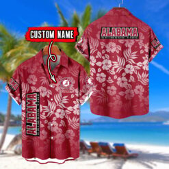 Alabama Crimson Tide | Custom Name Tropical Floral Aloha Shirt for Fans FT18326