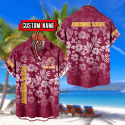 Arizona State Sun Devils | Custom Name Tropical Floral Aloha Shirt for Fans FT18326