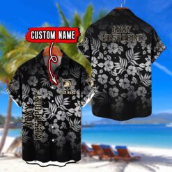 Army Black Knights | Custom Name Tropical Floral Aloha Shirt for Fans FT18326