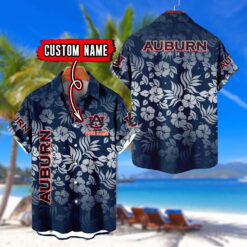 Auburn Tigers | Custom Name Tropical Floral Aloha Shirt for Fans FT18326