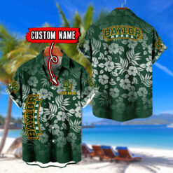 Baylor Bears | Custom Name Tropical Floral Aloha Shirt for Fans FT18326