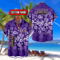 LSU TIGERS | Custom Name Tropical Floral Aloha Shirt for Fans FT18326