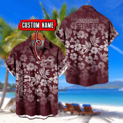 Mississippi State Bulldogs | Custom Name Tropical Floral Aloha Shirt for Fans FT18326