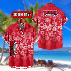 NC State Wolfpack | Custom Name Tropical Floral Aloha Shirt for Fans FT18326