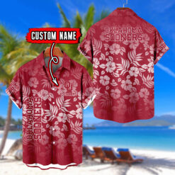 Oklahoma Sooners | Custom Name Tropical Floral Aloha Shirt for Fans FT18326
