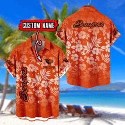 Oregon State Beavers | Custom Name Tropical Floral Aloha Shirt for Fans FT18326