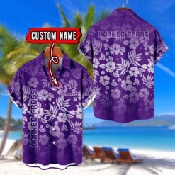 TCU Horned Frogs | Custom Name Tropical Floral Aloha Shirt for Fans FT18326