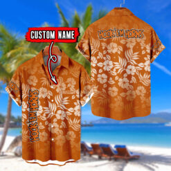 Texas Longhorns | Custom Name Tropical Floral Aloha Shirt for Fans FT18326