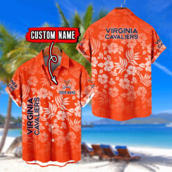 Virginia Cavaliers | Custom Name Tropical Floral Aloha Shirt for Fans FT18326