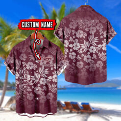 Virginia Tech Hokies | Custom Name Tropical Floral Aloha Shirt for Fans FT18326